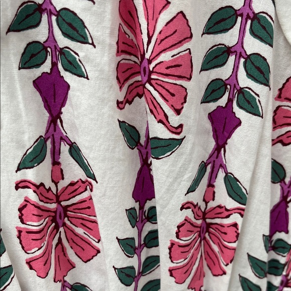 J. Crew White Maxi Dress with Pink Floral Print - Picture 6 of 9